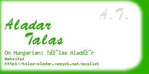 aladar talas business card